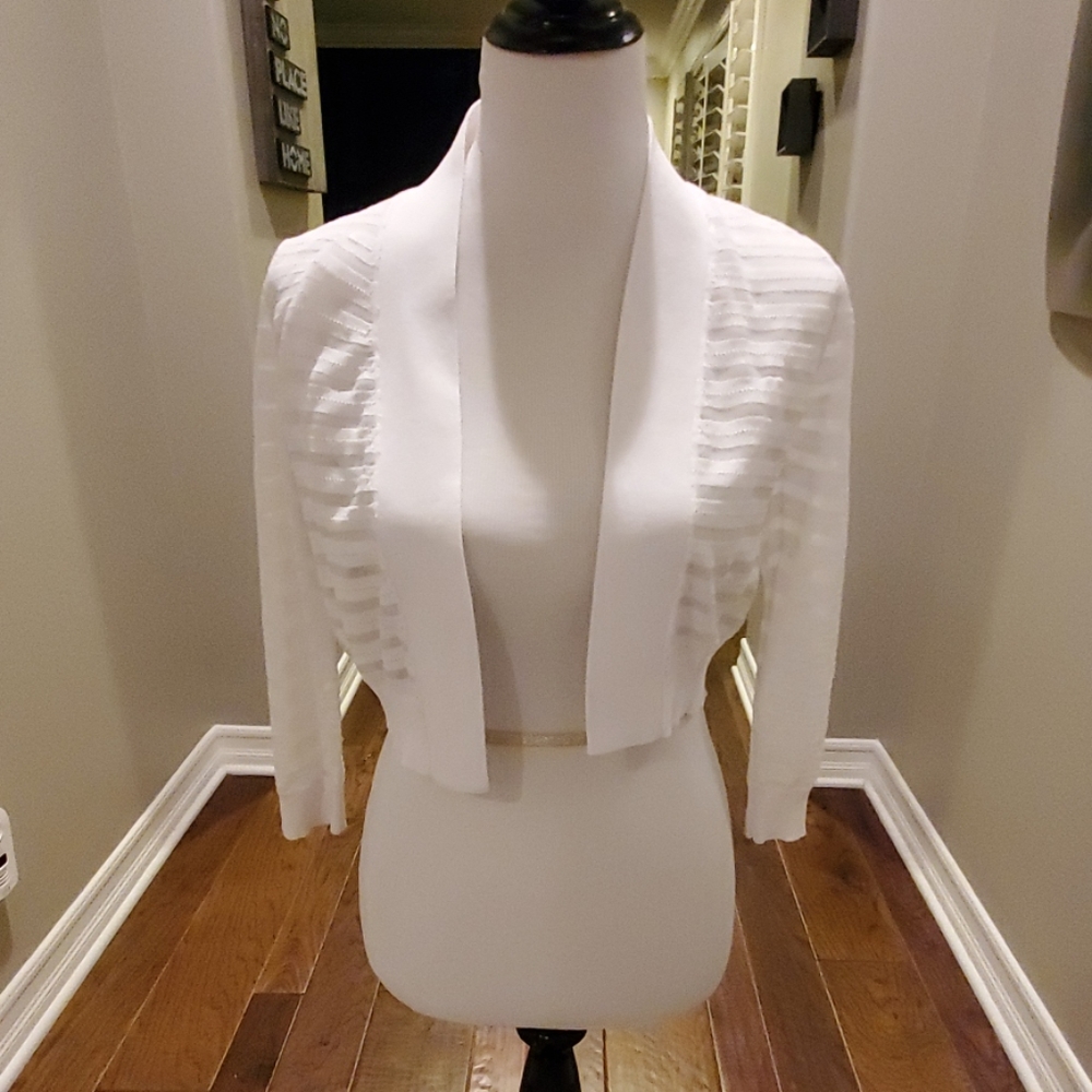 Calvin Klein Cropped Sheer Cardigan